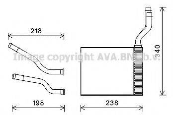 AVA QUALITY COOLING FD6465 Теплообмінник, опалення салону