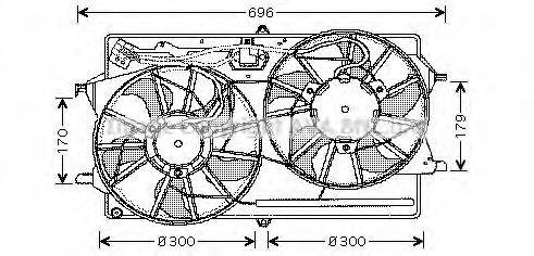 AVA QUALITY COOLING FD7505 Вентилятор, охолодження двигуна