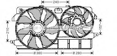 AVA QUALITY COOLING FD7535 Вентилятор, охолодження двигуна