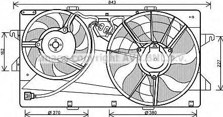 AVA QUALITY COOLING FD7549 Вентилятор, охолодження двигуна