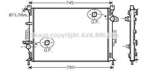 AVA QUALITY COOLING FDA2423 Радіатор, охолодження двигуна