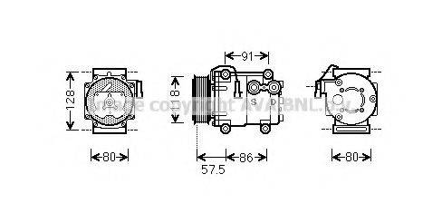 AVA QUALITY COOLING FDAK451 Компресор, кондиціонер