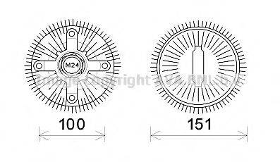 AVA QUALITY COOLING FDC448 Зчеплення, вентилятор радіатора