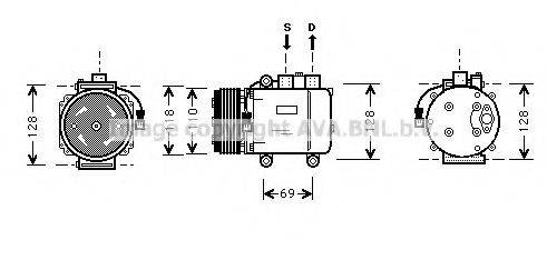 AVA QUALITY COOLING FDK045 Компресор, кондиціонер