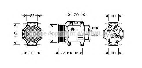 AVA QUALITY COOLING FDK378 Компресор, кондиціонер