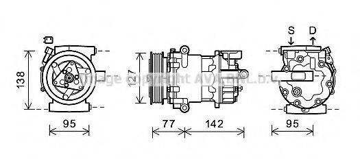 AVA QUALITY COOLING FDK469 Компресор, кондиціонер