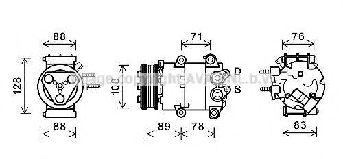 AVA QUALITY COOLING FDK571 Компресор, кондиціонер