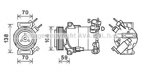 AVA QUALITY COOLING FDK586 Компресор, кондиціонер