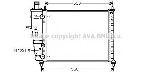 AVA QUALITY COOLING FT2160 Радіатор, охолодження двигуна