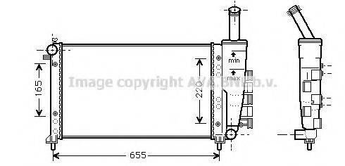 AVA QUALITY COOLING FT2275 Радіатор, охолодження двигуна