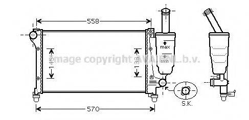 AVA QUALITY COOLING FT2368 Радіатор, охолодження двигуна