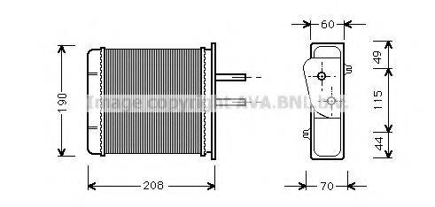 AVA QUALITY COOLING FT6150 Теплообмінник, опалення салону