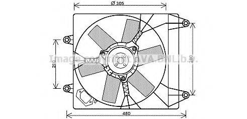 AVA QUALITY COOLING FT7552 Вентилятор, охолодження двигуна