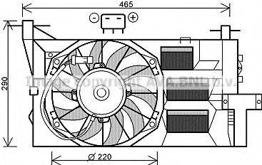 AVA QUALITY COOLING FT7563 Вентилятор, охолодження двигуна