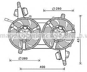 AVA QUALITY COOLING FT7581 Вентилятор, охолодження двигуна