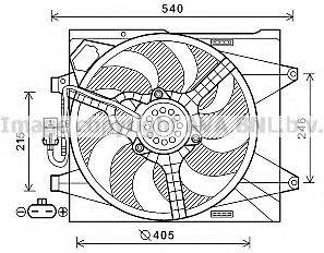 AVA QUALITY COOLING FT7582 Вентилятор, охолодження двигуна