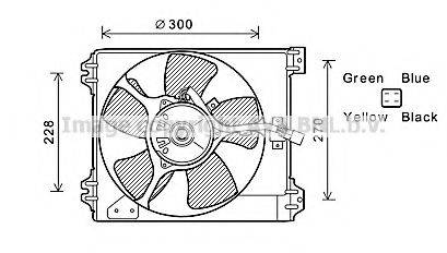 AVA QUALITY COOLING FT7591 Вентилятор, охолодження двигуна