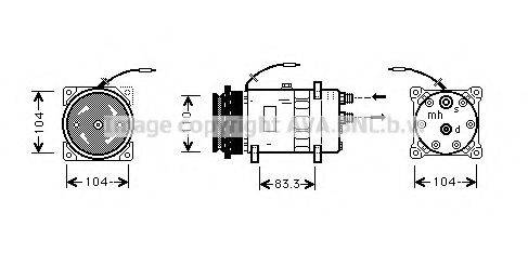 AVA QUALITY COOLING FTK064 Компресор, кондиціонер