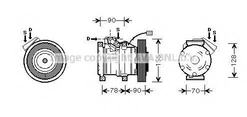 AVA QUALITY COOLING HDK167 Компресор, кондиціонер