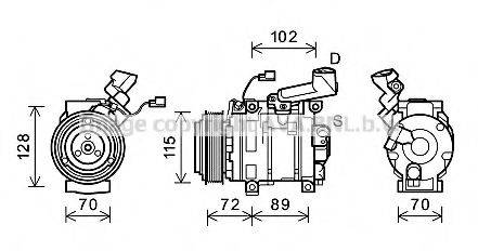 AVA QUALITY COOLING HDK270 Компресор, кондиціонер