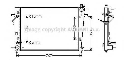 AVA QUALITY COOLING HY2247 Радіатор, охолодження двигуна