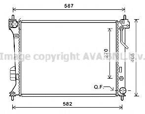 AVA QUALITY COOLING HY2428 Радіатор, охолодження двигуна