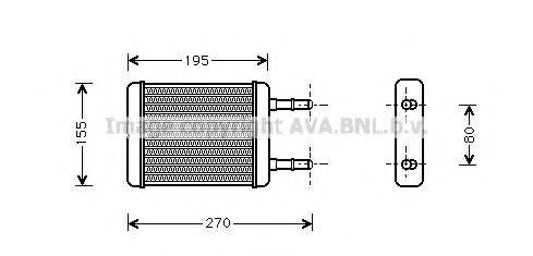 AVA QUALITY COOLING HY6064 Теплообмінник, опалення салону