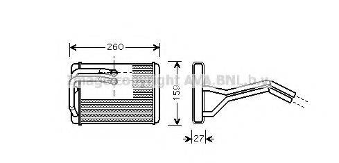 AVA QUALITY COOLING HY6143 Теплообмінник, опалення салону