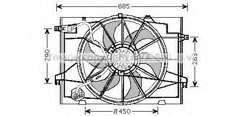 AVA QUALITY COOLING HY7520 Вентилятор, охолодження двигуна