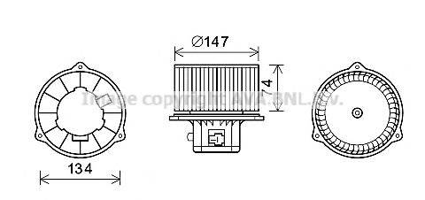 AVA QUALITY COOLING HY8354 Електродвигун, вентиляція салону