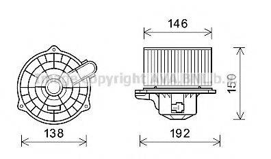 AVA QUALITY COOLING HY8554 Електродвигун, вентиляція салону