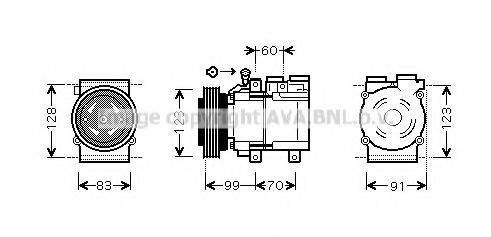 AVA QUALITY COOLING HYAK138 Компресор, кондиціонер