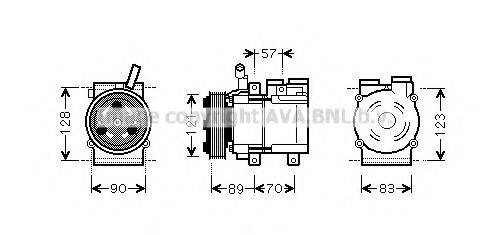 AVA QUALITY COOLING HYAK257 Компресор, кондиціонер