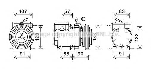 AVA QUALITY COOLING HYAK287 Компресор, кондиціонер