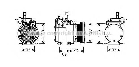 AVA QUALITY COOLING HYK065 Компресор, кондиціонер