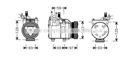 AVA QUALITY COOLING HYK093 Компресор, кондиціонер