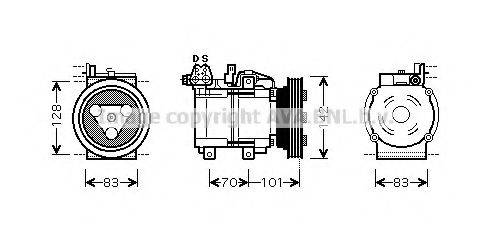 AVA QUALITY COOLING HYK149 Компресор, кондиціонер