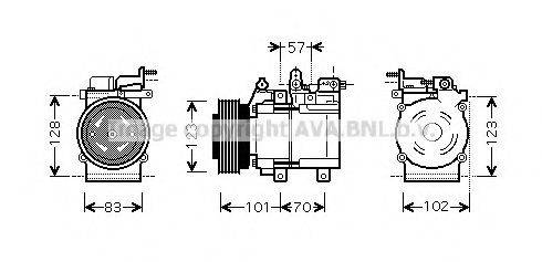 AVA QUALITY COOLING HYK219 Компресор, кондиціонер