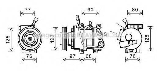 AVA QUALITY COOLING HYK273 Компресор, кондиціонер