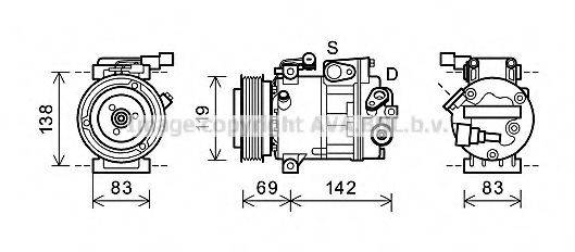 AVA QUALITY COOLING HYK281 Компресор, кондиціонер