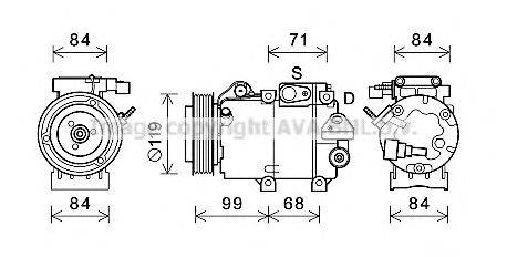 AVA QUALITY COOLING HYK365 Компресор, кондиціонер