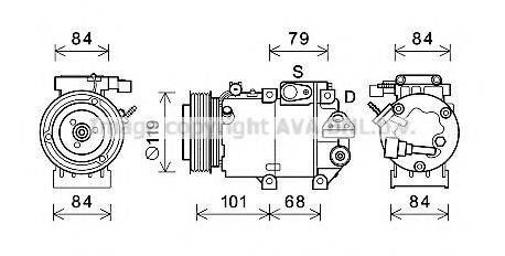 AVA QUALITY COOLING HYK422 Компресор, кондиціонер