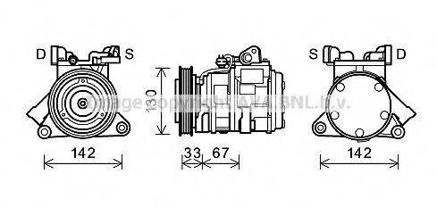 AVA QUALITY COOLING JEK062 Компресор, кондиціонер