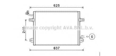 AVA QUALITY COOLING JR5048 Конденсатор, кондиціонер