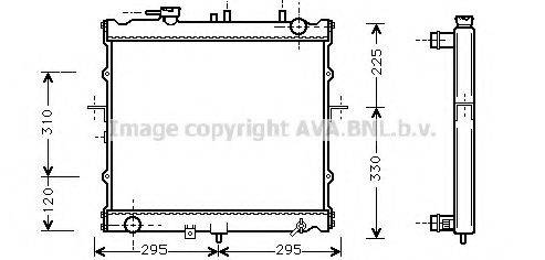 AVA QUALITY COOLING KA2022 Радіатор, охолодження двигуна