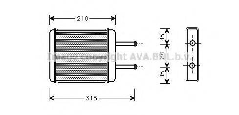 AVA QUALITY COOLING KA6007 Теплообмінник, опалення салону