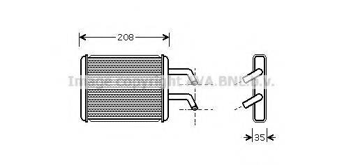 AVA QUALITY COOLING KA6045 Теплообмінник, опалення салону