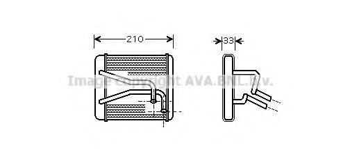 AVA QUALITY COOLING KA6049 Теплообмінник, опалення салону