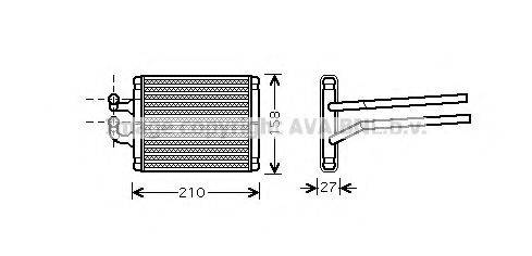 AVA QUALITY COOLING KA6095 Теплообмінник, опалення салону