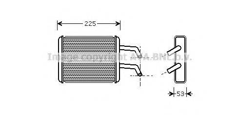 AVA QUALITY COOLING KA6109 Теплообмінник, опалення салону